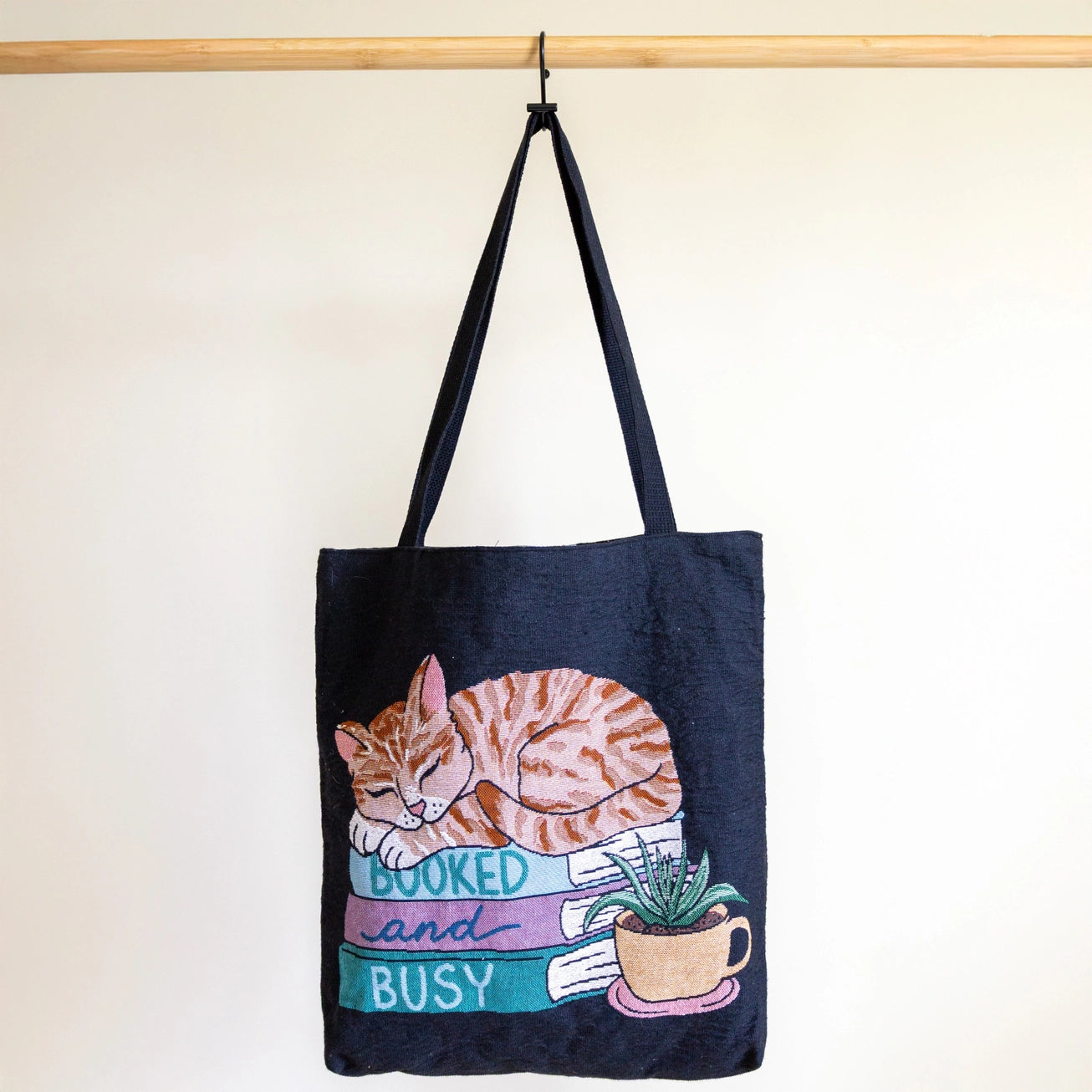 BOOKED & BUSY TAPESTRY TOTE