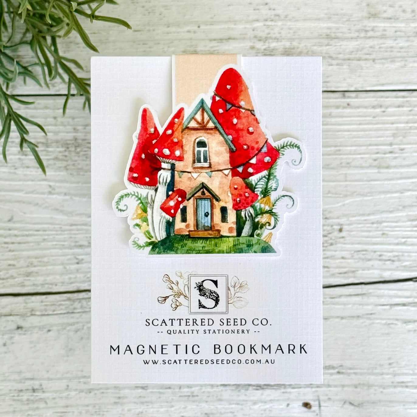 MAGNETIC BOOKMARK - MUSHROOM HOUSE